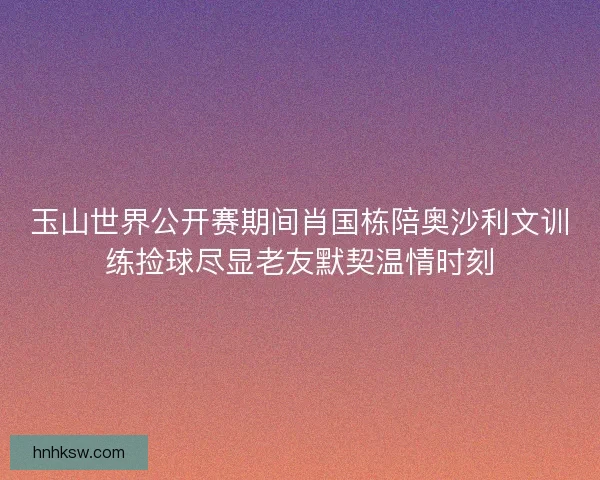 玉山世界公开赛期间肖国栋陪奥沙利文训练捡球尽显老友默契温情时刻 玉山世界公开赛期间肖国栋陪奥沙利文训练捡球尽显老友默契温情时刻
